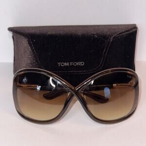 Authentic TOM FORD Whitney TF9 602 Oversized Sunglasses Brown Gradient with case